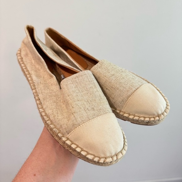 NWOT J Crew Canvas Colorblock Cap Toe Slip On Espadrilles Size 7.5 - Picture 1 of 6